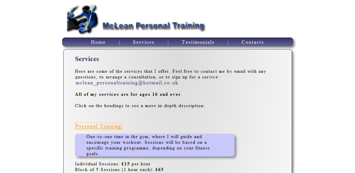 Business profile example